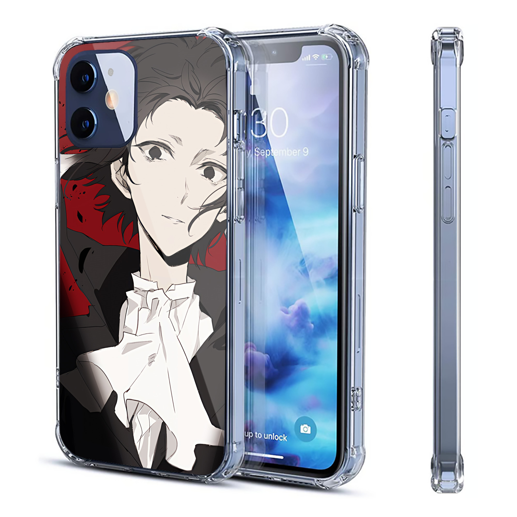 （画像用） 文豪ストレイドッグス Bungo Stray Dogs 【iPhone 12シリーズ対応】透明スマホケース（クリアソフトケース）